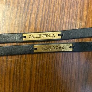 California & New York Leather Bracelets